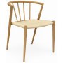 Bella utestol i treutseende med beige tausete