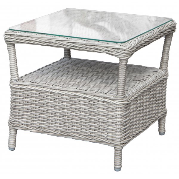 Duvan utembelsett (2 lenstoler, 1 bord) - Gr kunstrotting + Tekstilrens for mbler