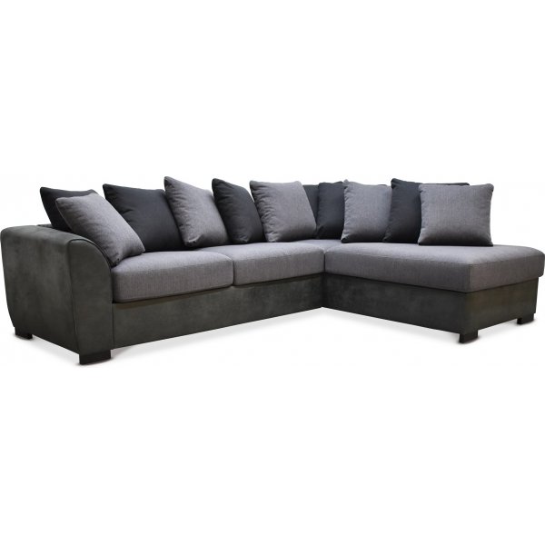 Delux sofa med pen ende hyre - Gr/Antrasitt/Vintage