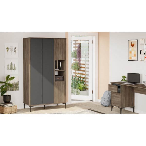 Aristo garderobe - Brun/antrasitt Aristo garderobe - Brun/antrasitt