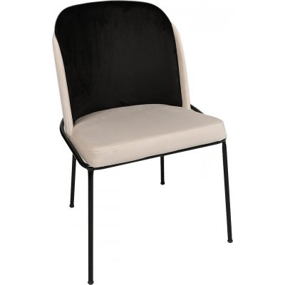 Doris stol - svart/kremhvit