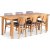 Visby spisebord 160-210x90 cm med 6 stk Tjrn stoler