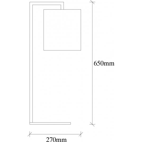 Profil bordlampe - Svart