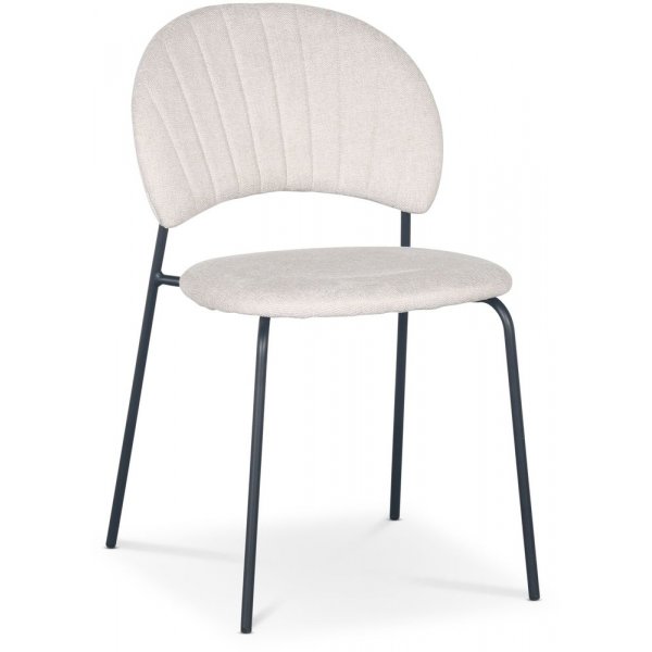Hogrn stol - Beige stoff / svart