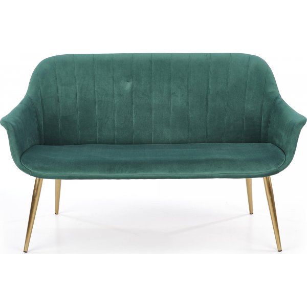 Eirik 2-seters sofa - Mørk grønn/gull Eirik 2-seters sofa - Mørk grønn/gull