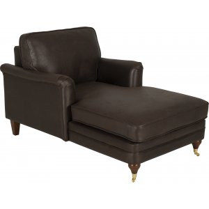 Howard Watford Deluxe Divan Lenestol - Vintage brunt kunstskinn