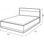 Dentro seng med oppbevaring 160 x 200 cm - Hvit/eik