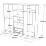 Home garderobe 3 - Antrasitt/gr