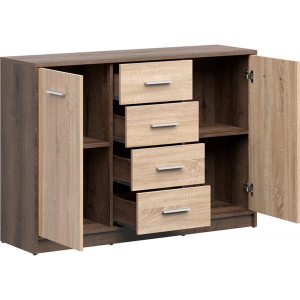 Nepo Plus oppbevaringsmøbel - Mørk eik/sonoma eik Nepo Plus oppbevaringsmøbel - Mørk eik/sonoma eik