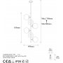 Fasettert taklampe 10480 - Sort/antikk
