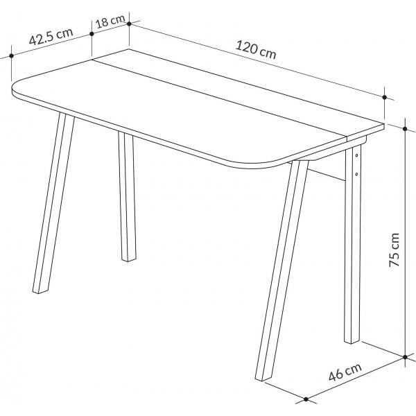Luton skrivebord - Lys mokka/hvit Luton skrivebord - Lys mokka/hvit