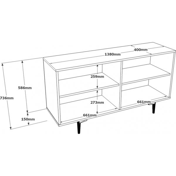 Mels skjenk - Furu/gr