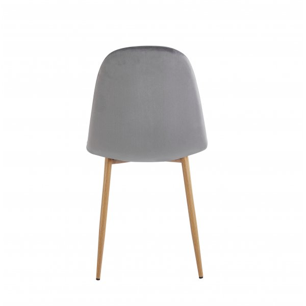 Alfred spisestol - Grå fløyel / Eik Alfred spisestol - Grå fløyel / Eik
