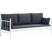 Lalas 3-seters utesofa - Hvit/antrasitt Lalas 3-seters utesofa - Hvit/antrasitt