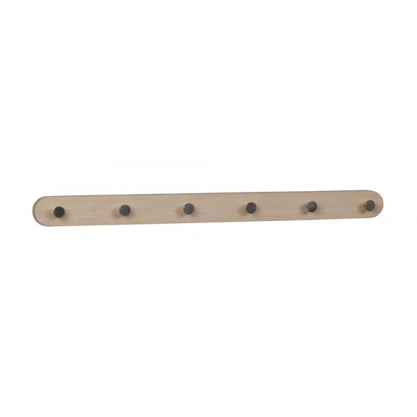 Rowico Metro kroklist - 6 krokar - Whitewash-ek/metall