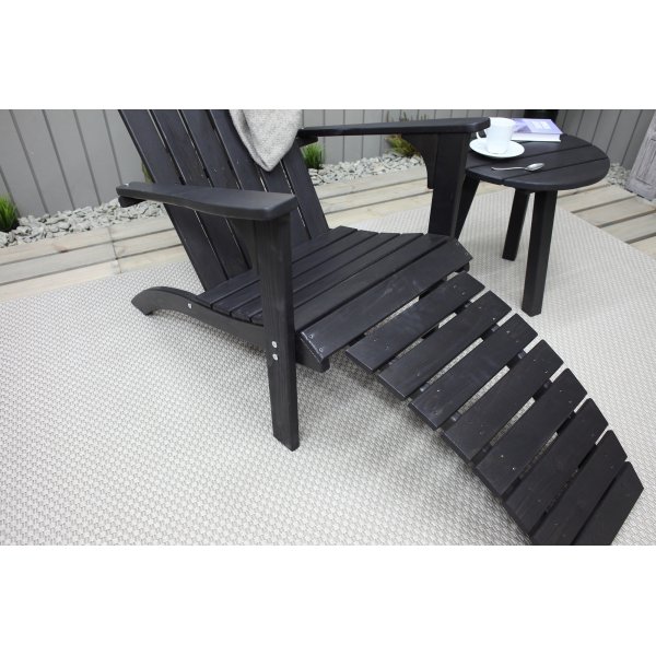 Kungshamn fluktstol med fotstøtte - Sort Kungshamn fluktstol med fotstøtte - Sort