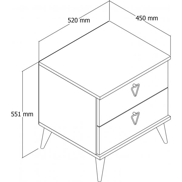 Versal nattbord - Eik Versal nattbord - Eik