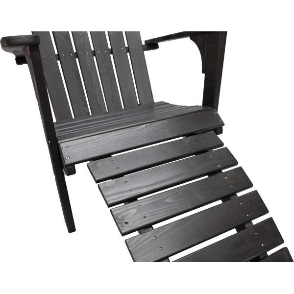 Kungshamn fluktstol med fotstøtte - Sort Kungshamn fluktstol med fotstøtte - Sort