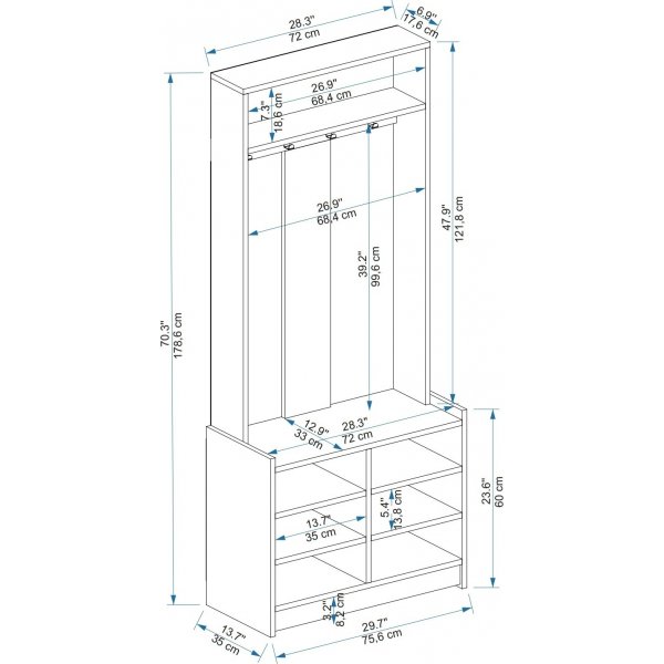 Enra hallm�bler - Hvit