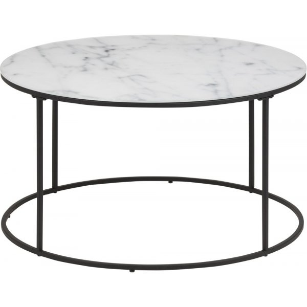 Bolton salongbord - Hvit marmor/svart Bolton salongbord - Hvit marmor/svart