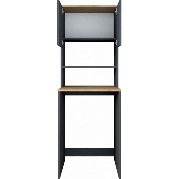 Langt vaskemaskinskap 1 - Valnøtt/antrasitt Langt vaskemaskinskap 1 - Valnøtt/antrasitt