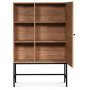 Stilo V.2 highboard - Oljet eik / Svart metall