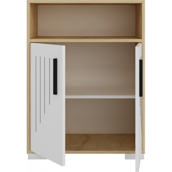 Moon skap - Safir eik/hvit