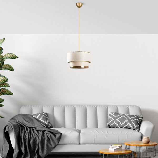 Kaketaklampe - Krem/gull