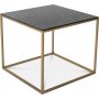 Carrera salongbord kvadratisk 55 x 55 cm - Grnn Marmor / Messing