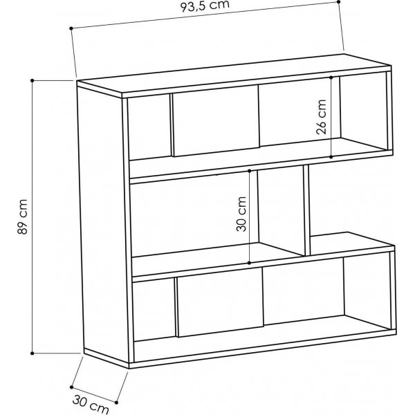 Molly bokhylle - Hvit Molly bokhylle - Hvit