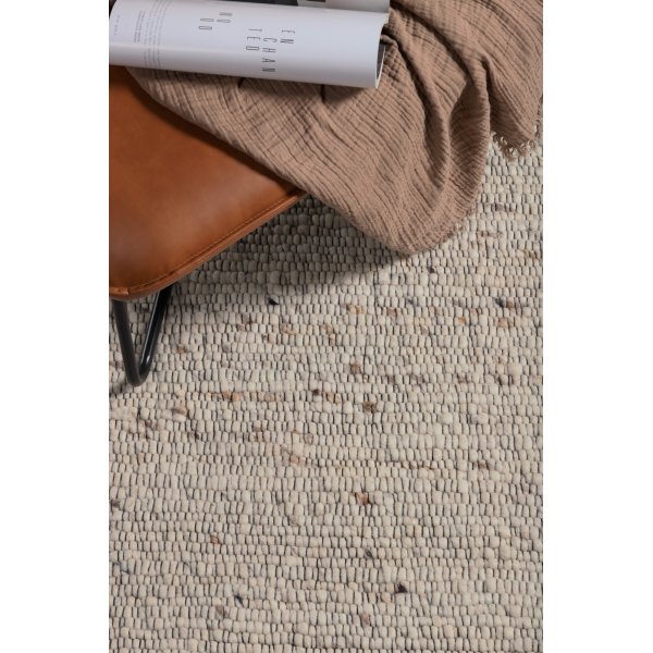 Pontus ullteppe - Hvit/beige Pontus ullteppe - Hvit/beige