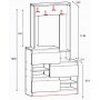 Chop hall mbler - Hvit/valntt