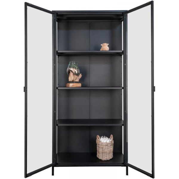 Brisbane Vitrineskap - Svart/Glass