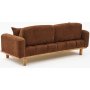 Reims 3-seters sofa - Brun/kobber