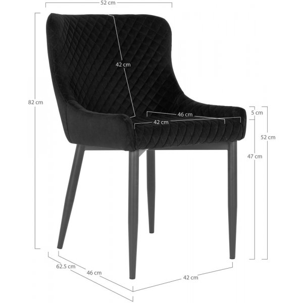 Boston spisestol - Svart