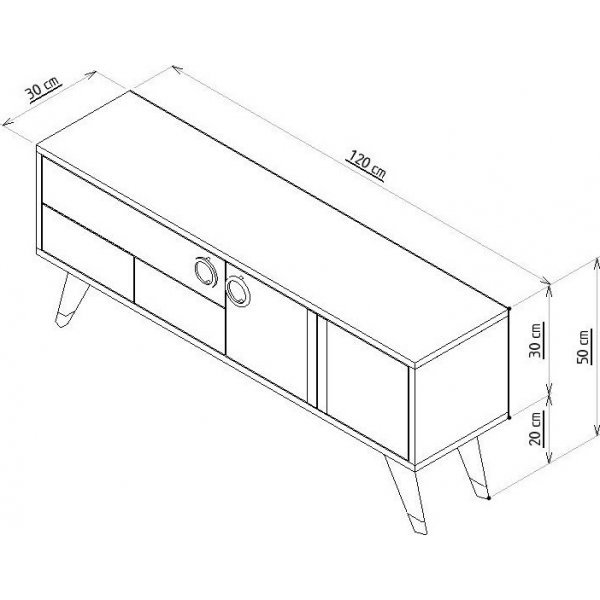 Eagle mediabenk - Hvit