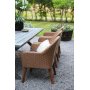Oxford utendrsgruppe, grtt bord 220 cm inkludert 6 stk. Valetta naturfargede spisestoler