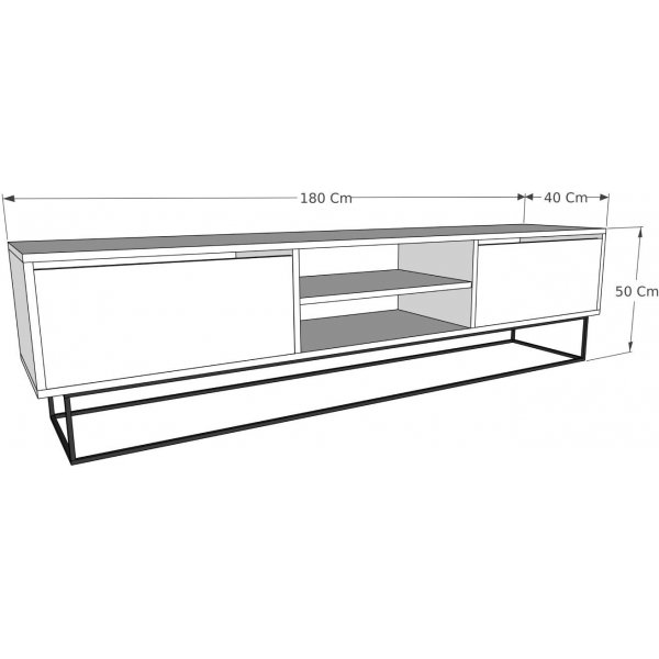 TV-stativ 180 cm beige - Escape TV-stativ 180 cm beige - Escape
