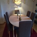 Kundebilde Cornelia spisestol - Valgfri farge på trekk og stamme!