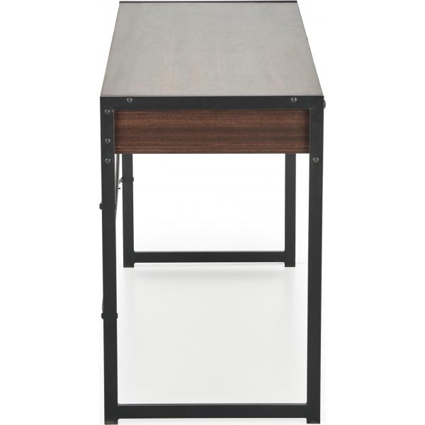 Skrivebord med skuffer valn�tt 123 cm bredt + Tekstilpleie for m�bler