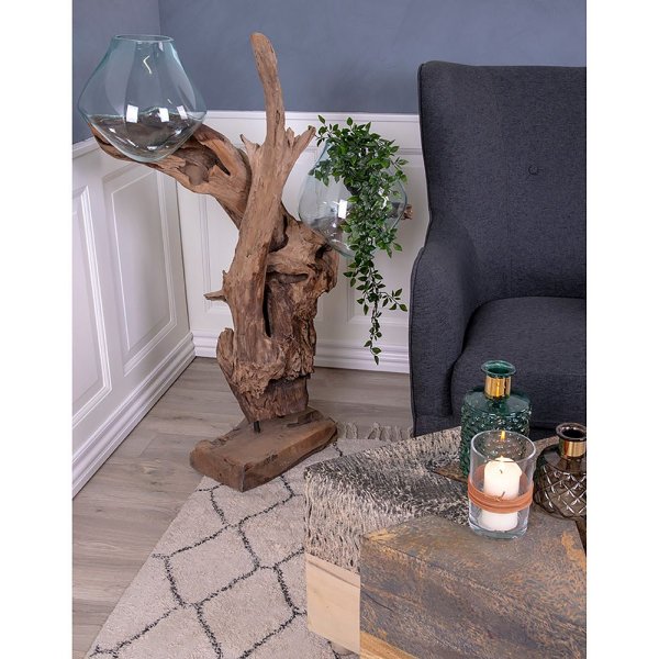 San Marino vanndråpevase - Teak / Glass - 100 cm San Marino vanndråpevase - Teak / Glass - 100 cm