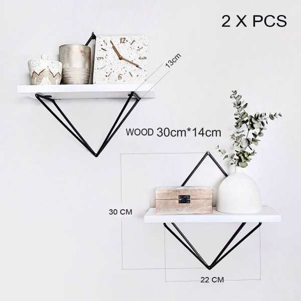 Walter vegghylle 47 - Hvit/svart Walter vegghylle 47 - Hvit/svart