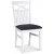 Skagen spisegruppe; spisebord 160/210x90 cm - Hvit / brunoljet eik med 4 Skagenstoler med kryss, grått stoff