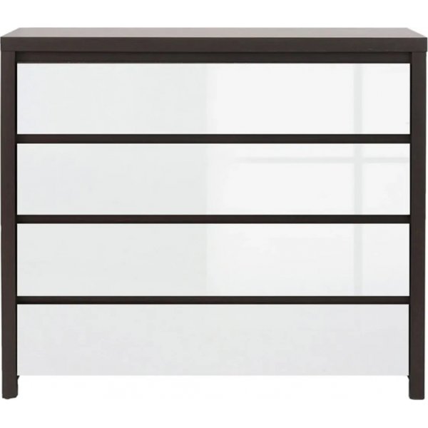 Kaspisk kommode 105 x 92 cm - Wenge/hvit