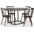 Sintorp spisegruppe, rundt spisebord Ø115 cm inkludert 4 stk. Castor pinnestoler – Brun marmor (Laminat) + Flekkfjerner for møbler