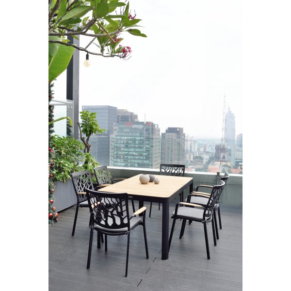 Portals spisegruppe 11 - Sort/teak Portals spisegruppe 11 - Sort/teak