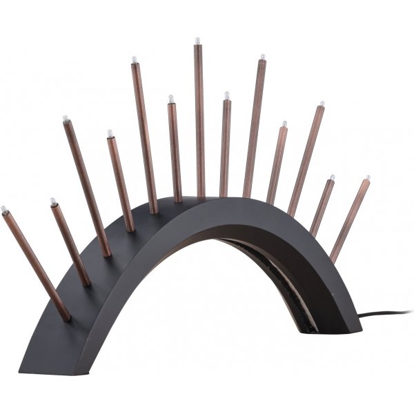 Björnrike lysestake - Sort/Kobber Björnrike lysestake - Sort/Kobber