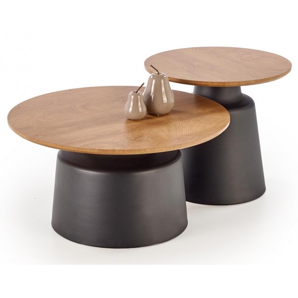 Settbord 70/50 cm svart / Naturfarget