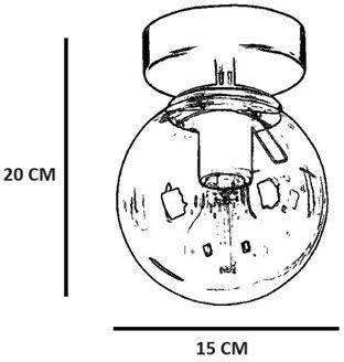 Donau taklampe - Sort/hvit