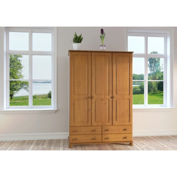 Richmond garderobeskap med 3 dører - Brun Richmond garderobeskap med 3 dører - Brun